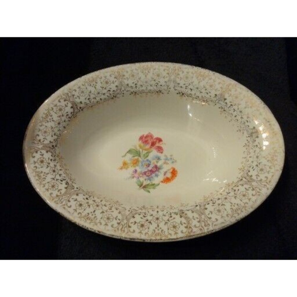 Stetson 22 KT.d GOLD trim Made in USA Serving Bowl & Tea Or Creamer Cup